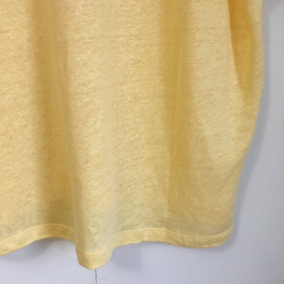 Olsen Cosima Media Sun-Yellow Relaxed Fit 100% Linen Tunic T-Shirt - Picture 8 of 12